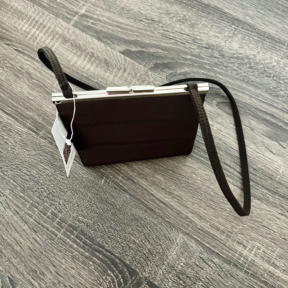Nine West “Nine to Nine” Brown Structured Frame Crossbody Bag NWT New with Tags - Picture 2 of 5